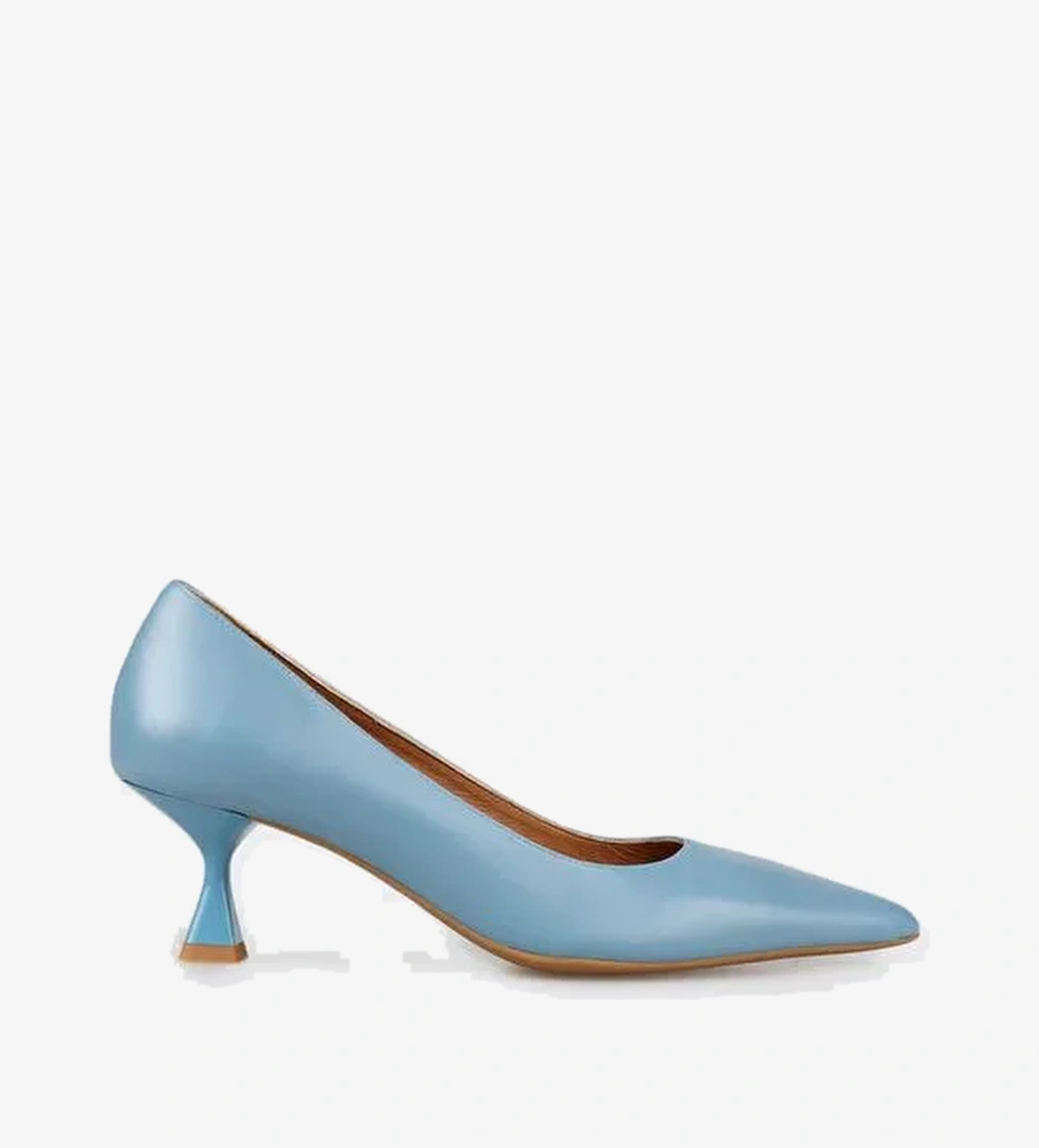 Mavi Deri Kadın Stiletto - Görsel 1