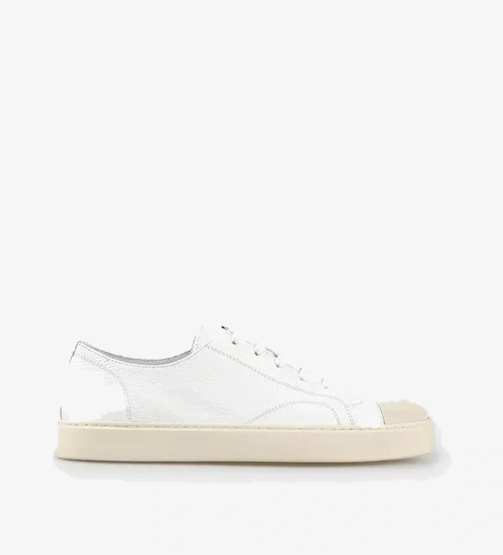 Beyaz Deri Erkek Spor Ayakkabı - Görsel 1