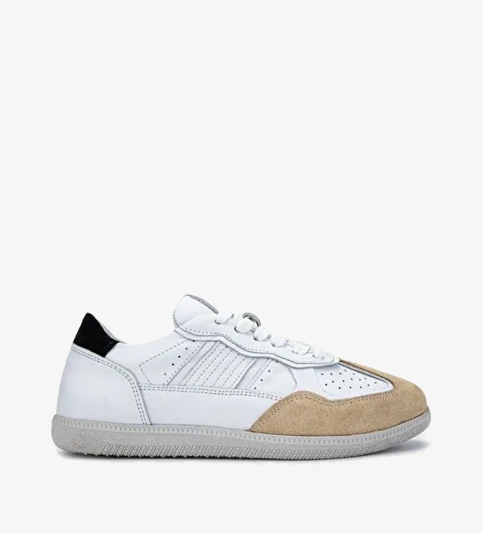 Valmenti Siyah-Beyaz Kadın Süet Sneaker 1044 1000-V BN AYK Y24 - Görsel 1