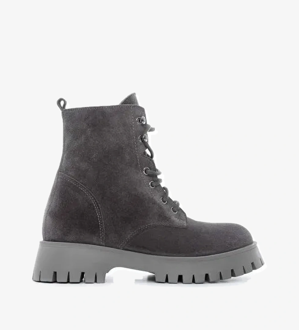 Tamer Tanca Kadın Hakiki Deri Gri POSTAL Bot - Görsel 1