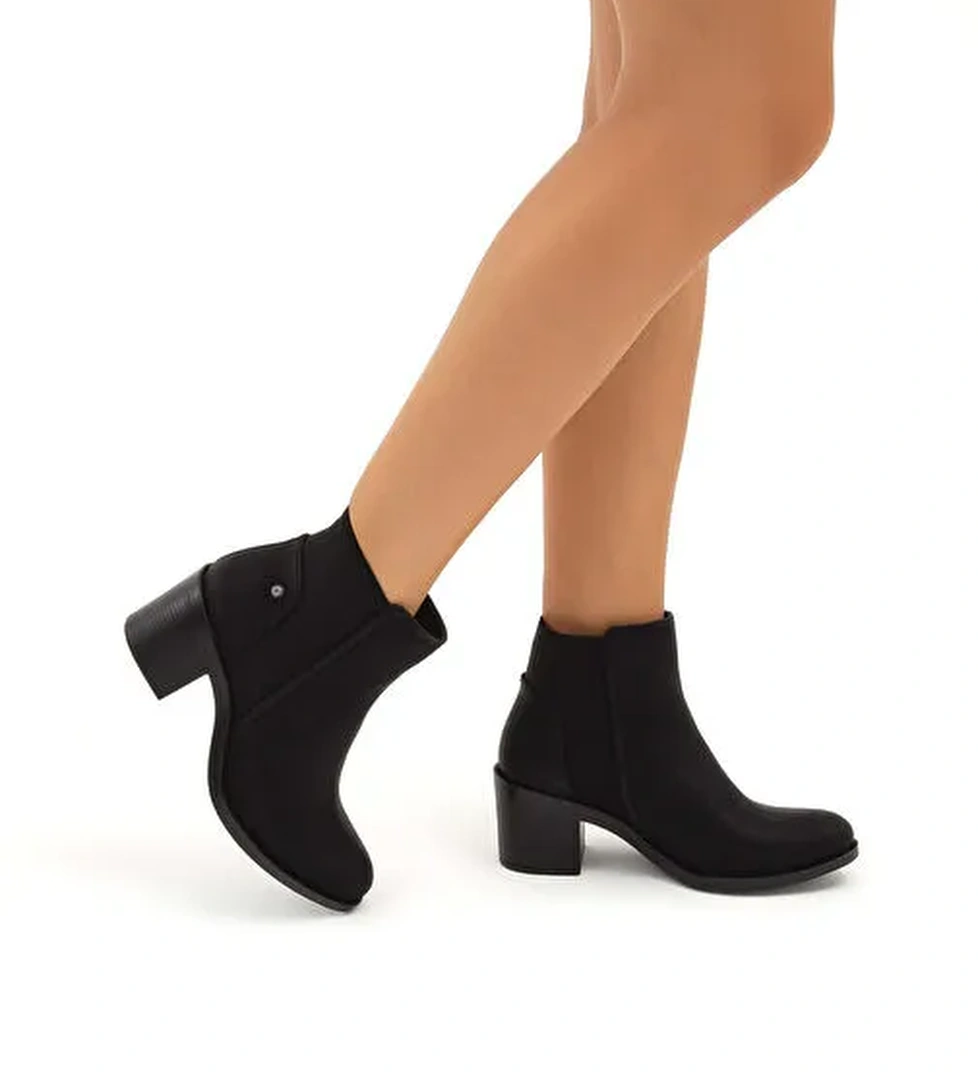 Tamer Tanca Kadın Suni Deri Siyah Günlük Bot - Görsel 1