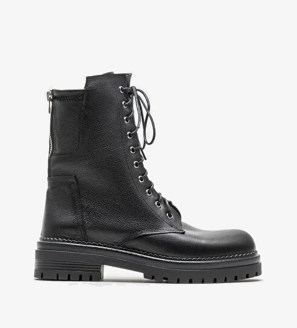 Elle Elle Siyah Deri Kadın Günlük Bot | Boyner Siyah - 1. görsel