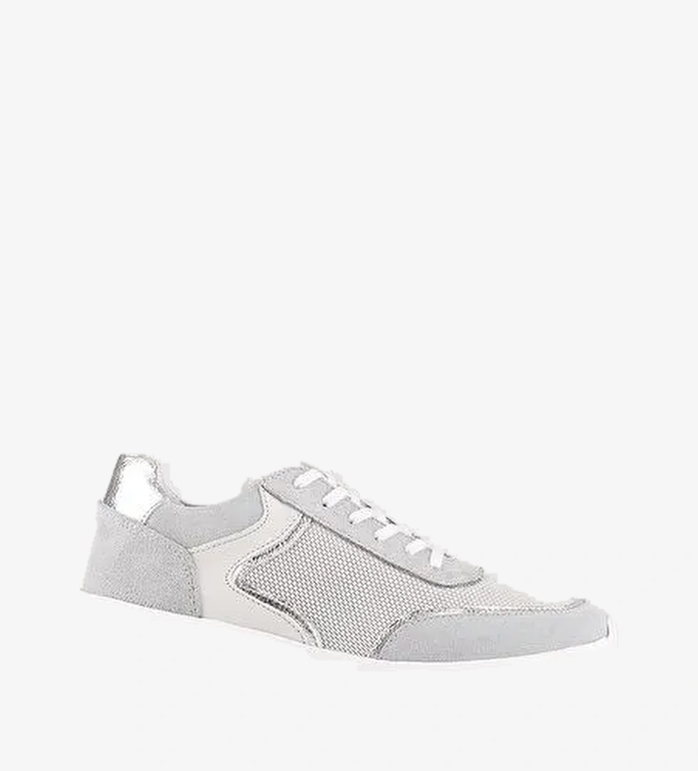 Hakiki Deri Gri Kadın Spor Ayakkabı - Görsel 1