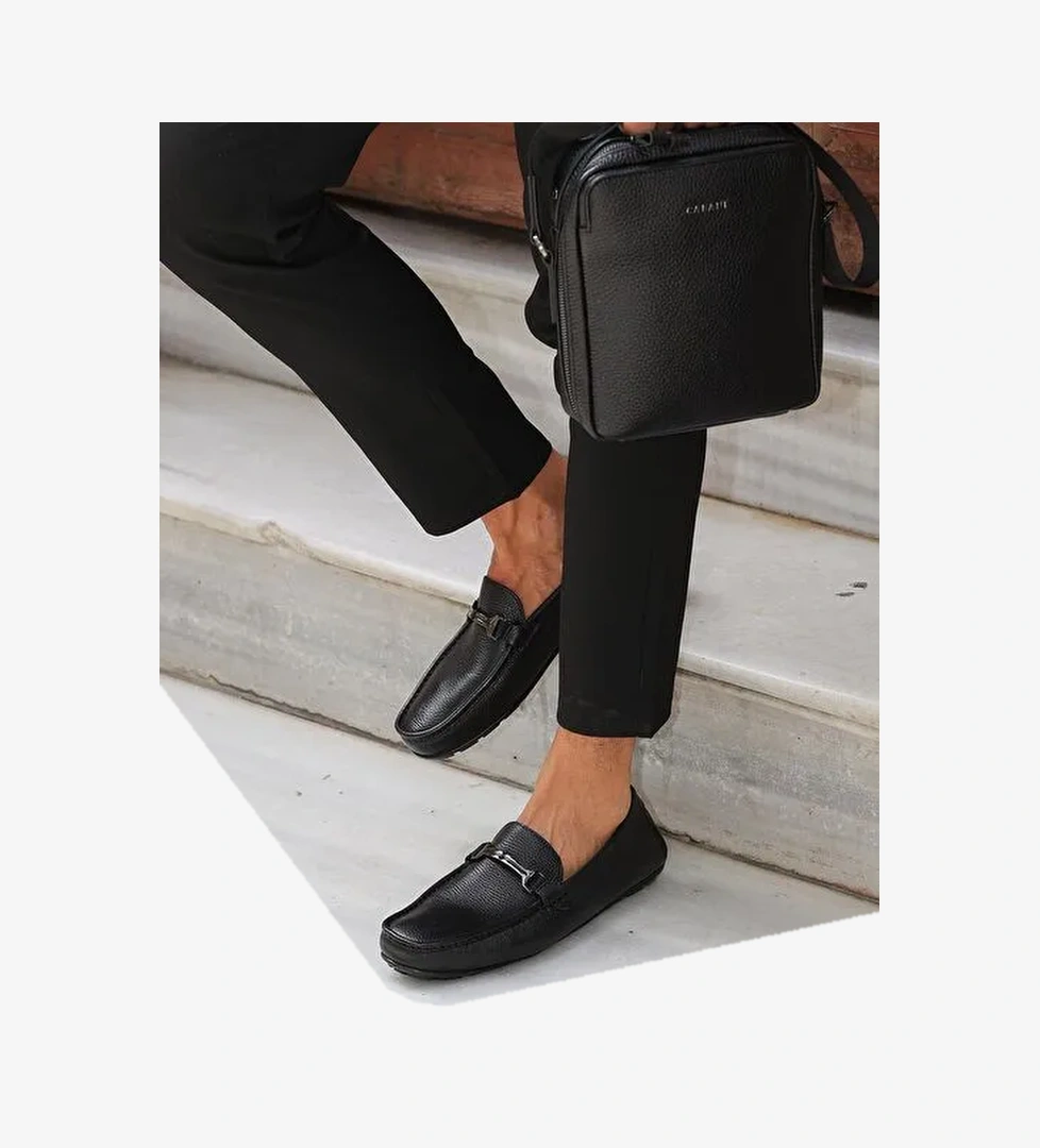 Cabani Ayakkabı Lacivert Erkek Deri Loafer 121093 - Görsel 1