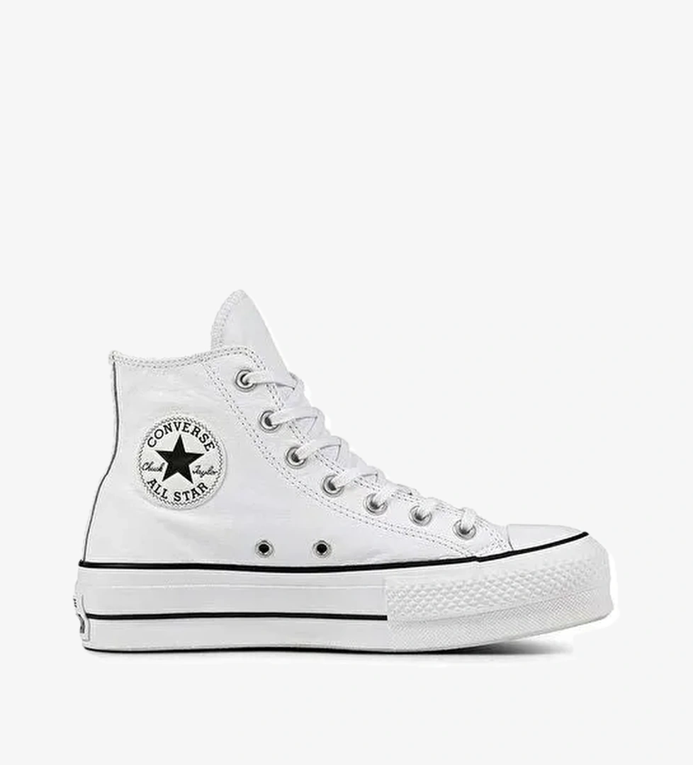 Converse Chuck Taylor All Star Leather Platform Kadın Günlük Ayakkabı 561676C Beyaz - Görsel 1
