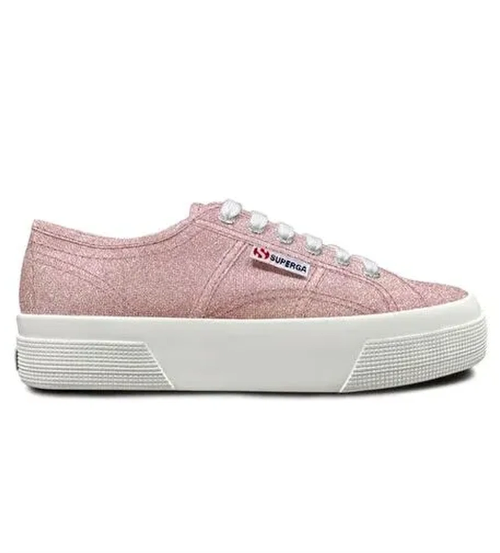 Superga 2740 Platform Lame Kadın Günlük Ayakkabı S6128SW-A1G-SP Pembe - Görsel 1
