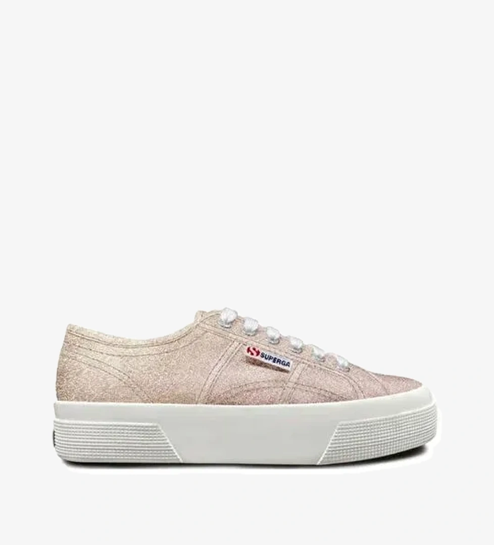 Superga 2740 Platform Lame Kadın Günlük Ayakkabı S6128SW-A1F-SP Bej - Görsel 1