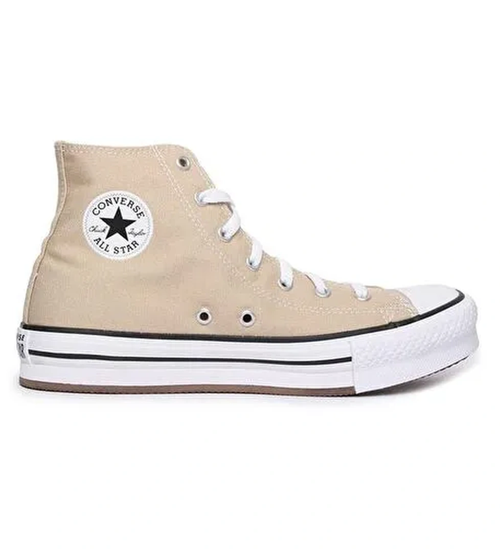 Converse Chuck Taylor All Star Lıft Platform Kadın Günlük Ayakkabı A06344C Bej - Görsel 1
