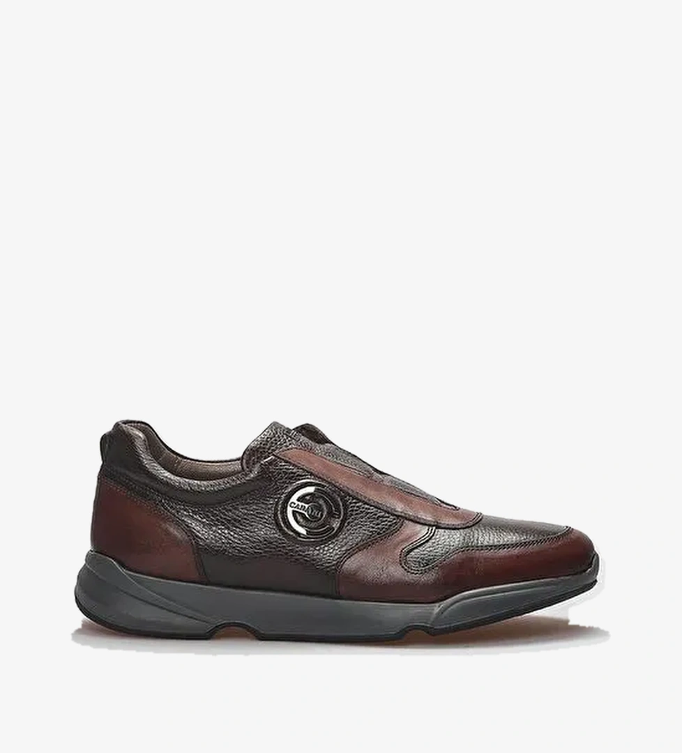 Cabani Ayakkabı Kahverengi Erkek Deri Sneaker 121038R - Görsel 1