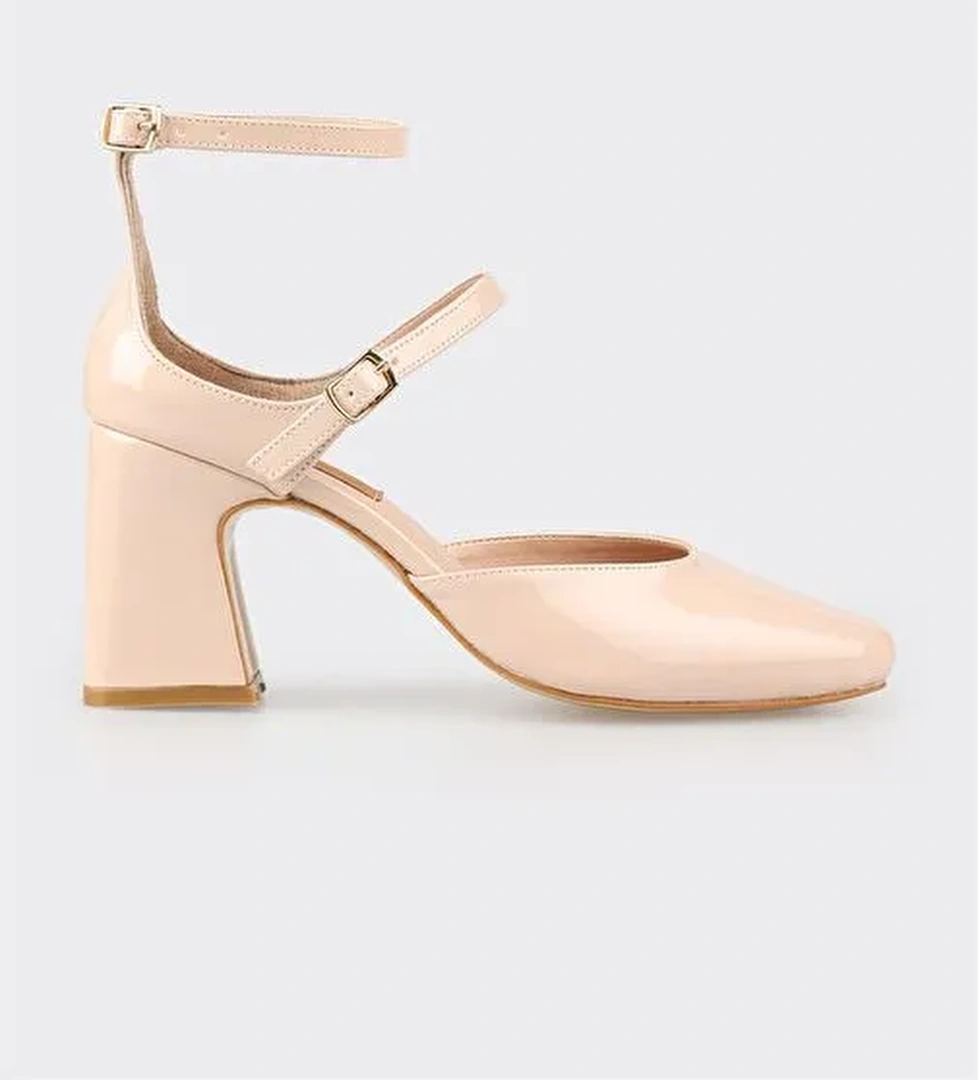 Pudra Kadın Topuklu Ayakkabı - Görsel 1