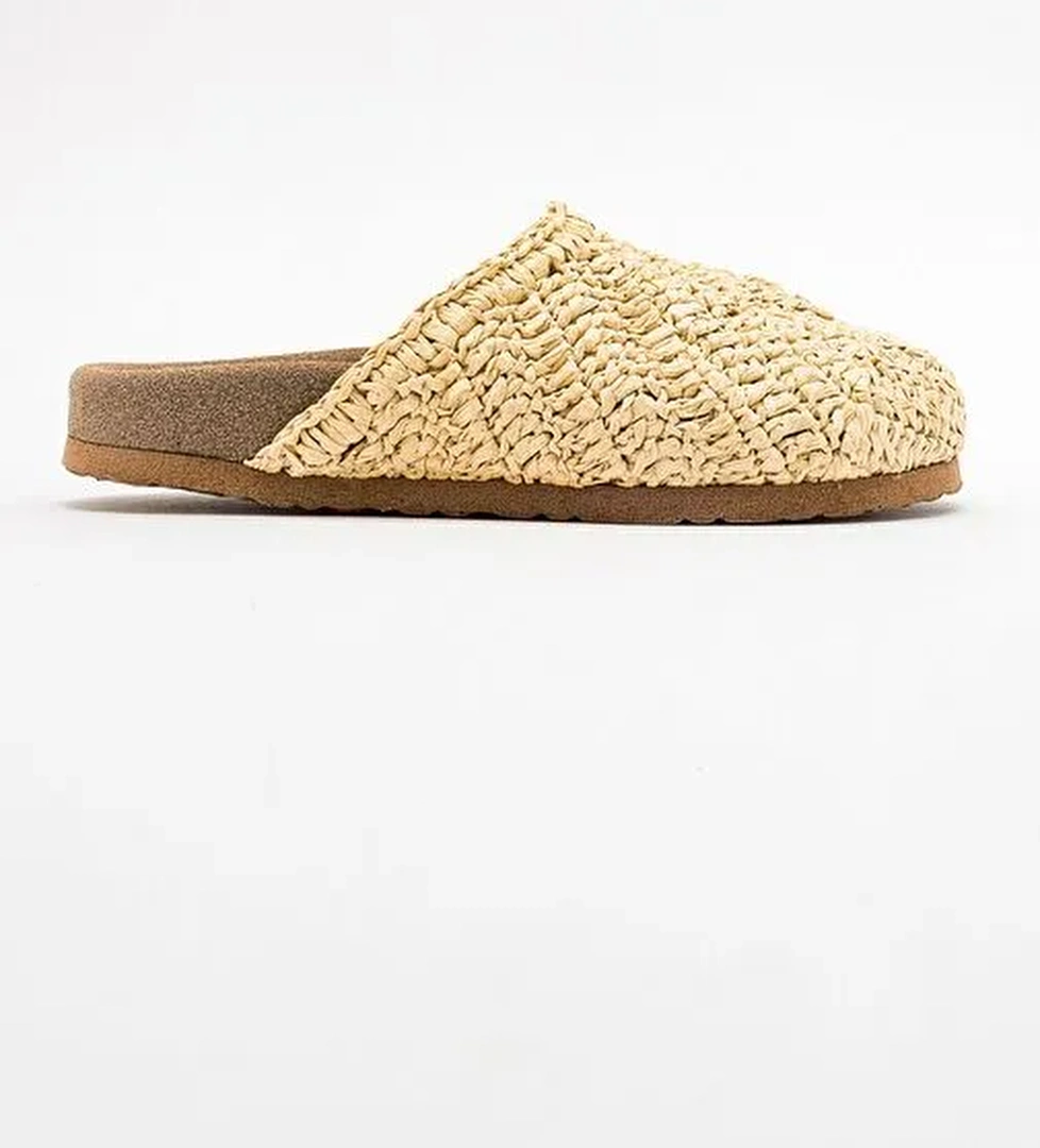 LOOP Bej Örme Kadın Terlik - Görsel 1