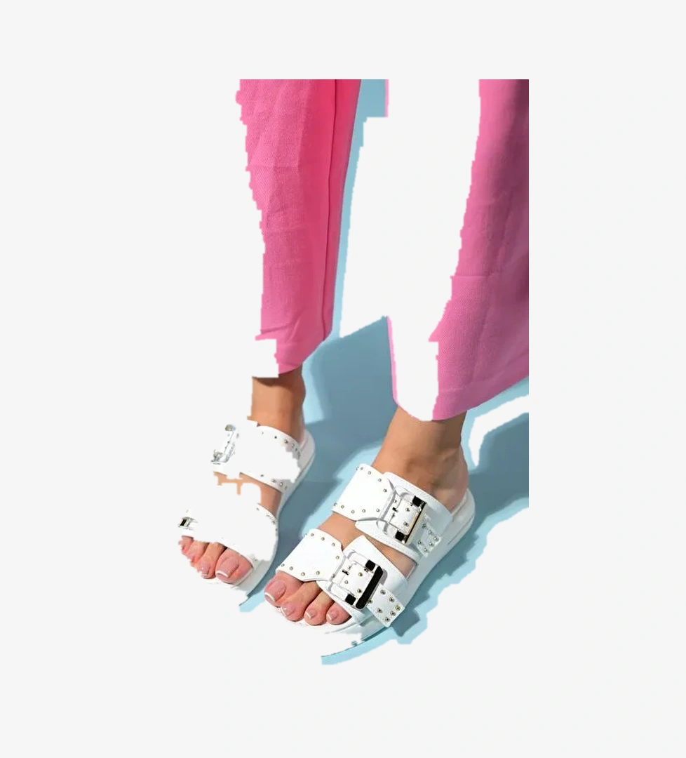 Luvi Shoes Siyah Kadın Terlik 25-1065 - Görsel 1