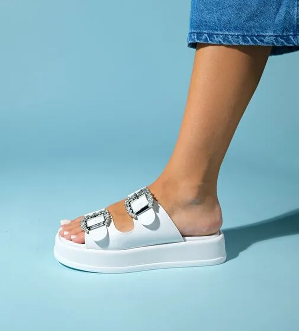 Luvi Shoes Bej Kadın Terlik 16-857 - Görsel 1