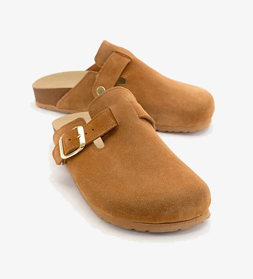 Luvi Shoes Siyah Kadın Süet Terlik 85-7622 - Görsel 1