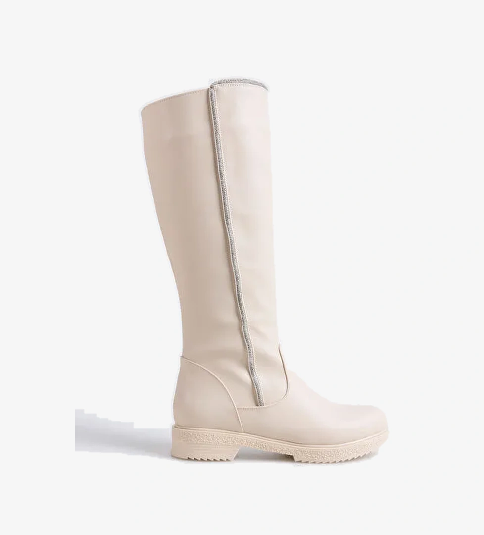 F By Fabrika Ekru Kadın Çizme CLARI - Görsel 1