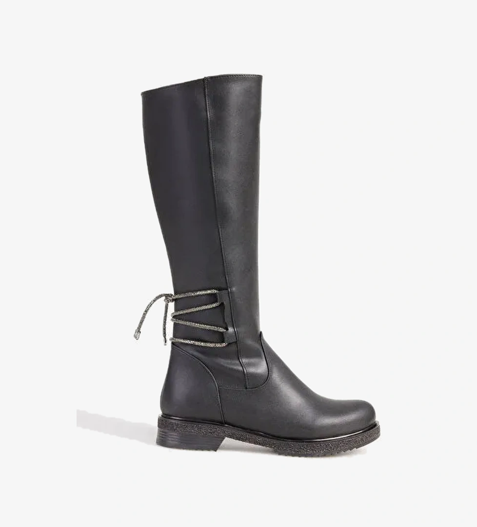 F By Fabrika Siyah Kadın Çizme HAILA - Görsel 1