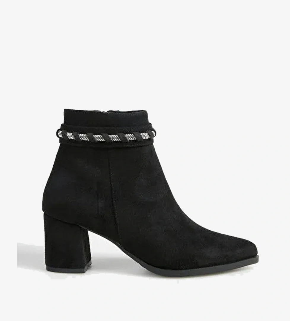 F By Fabrika Siyah Kadın Topuklu Bot MIYU - Görsel 1