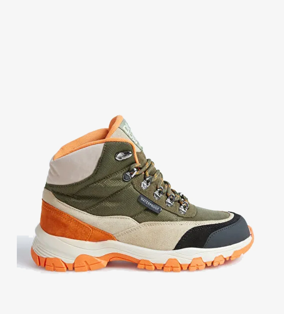 Discovery Expedition Haki-Turuncu Kadın deri Outdoor Bot D-ALVILDA