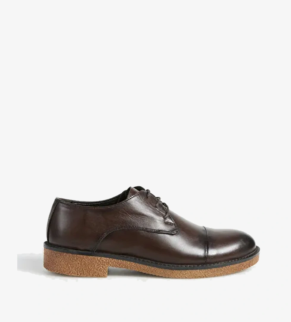 F By Fabrika Kahverengi Erkek Deri Klasik Ayakkabı AGI - Görsel 1