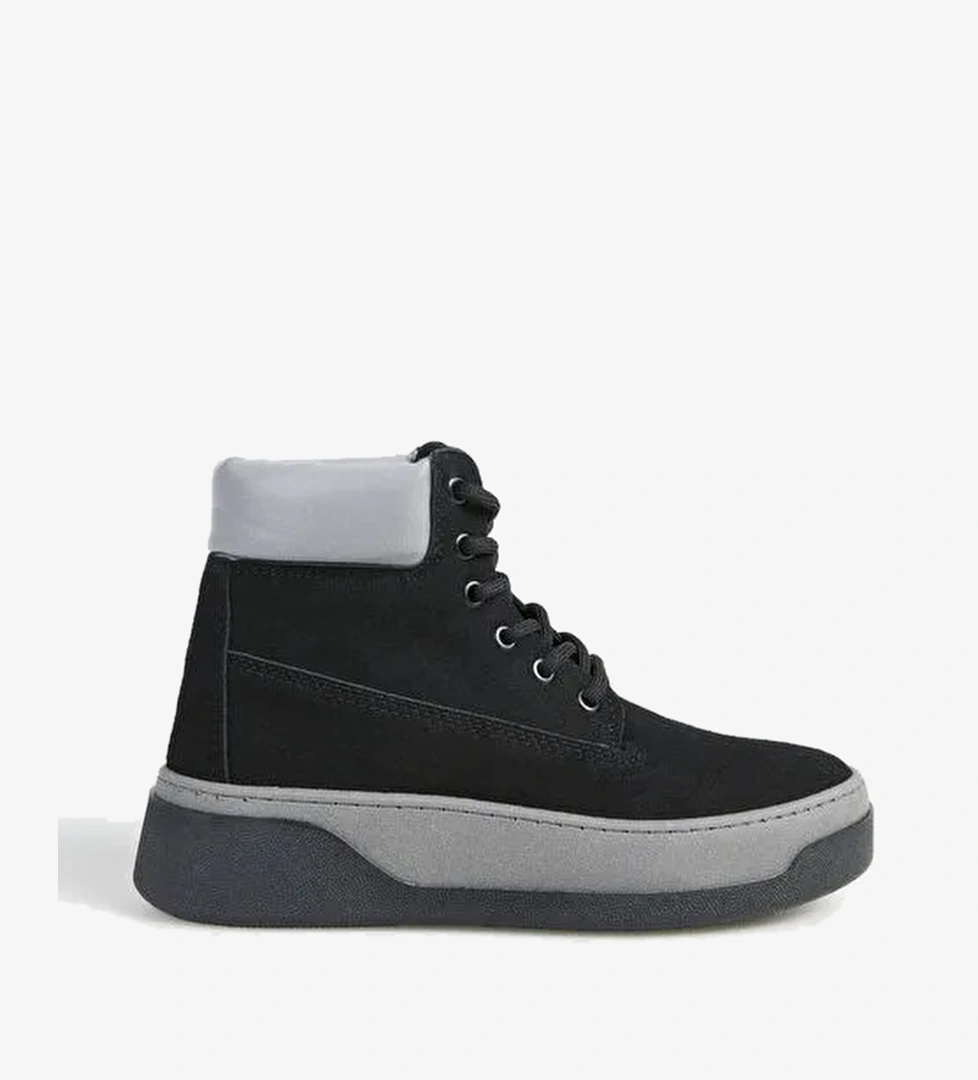 F By Fabrika Siyah-Gri Kadın Bot AVA - Görsel 1