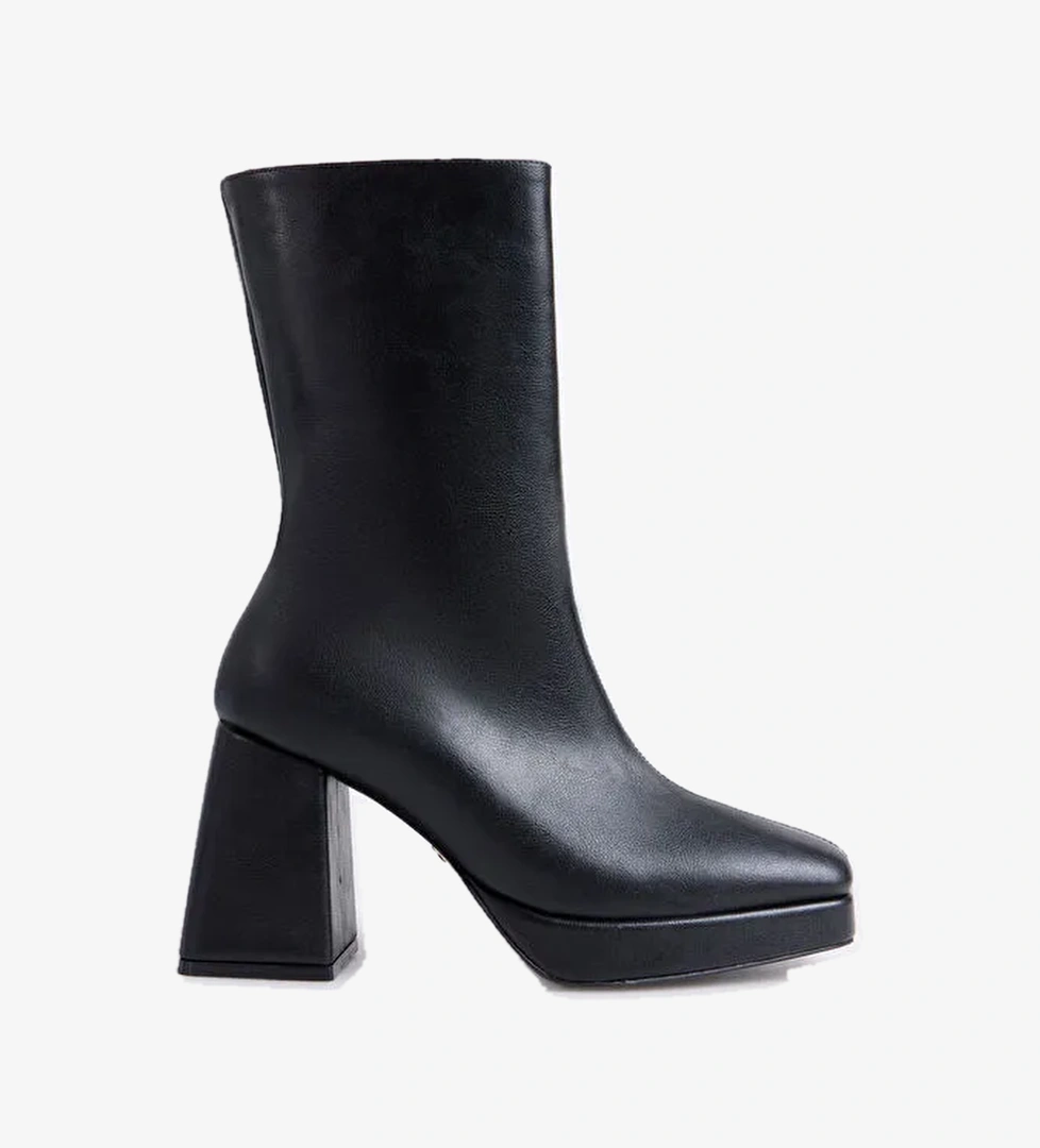Fabrika Siyah Kadın Topuklu Bot FADILA - Görsel 1