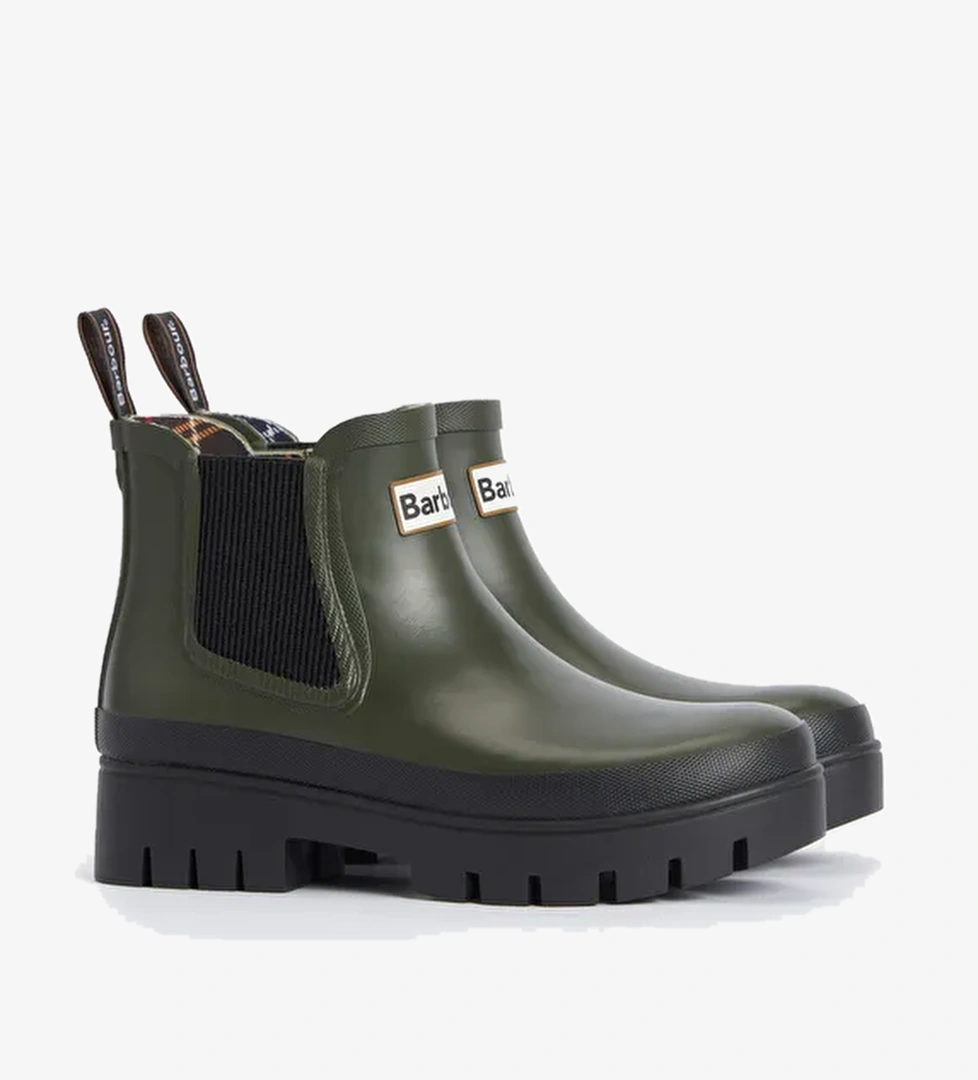 Barbour Halton Chelsea Yağmur Botu OL12 Olive/Black - Görsel 1