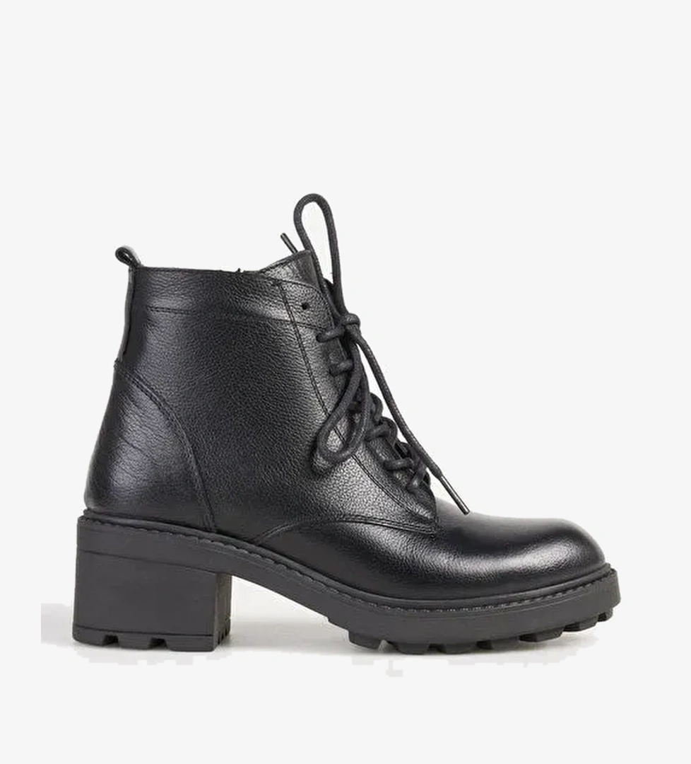 Bulldozer Siyah Kadın Deri Topuklu Bot BUL-250752 - Görsel 1