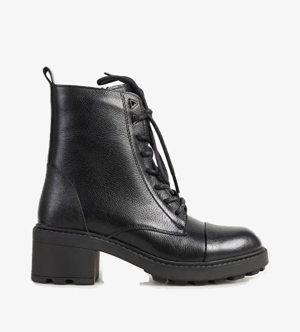 Bulldozer Siyah Kadın Deri Bot BUL-250751 - Görsel 1