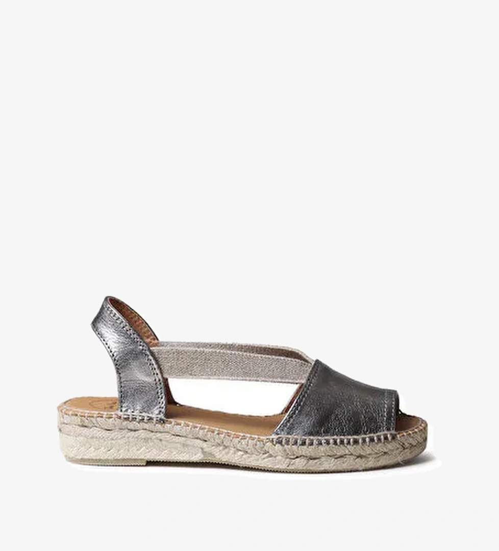 Toni Pons Gri Kadın Deri Sandalet 1TONW2023188 - Görsel 1