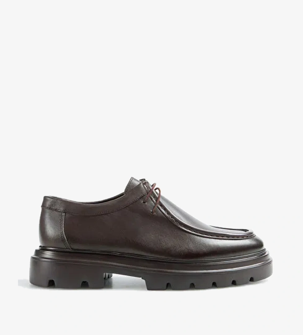 Fabrika Kahve Erkek Deri Klasik Ayakkabı WOLF-DAMION - Görsel 1