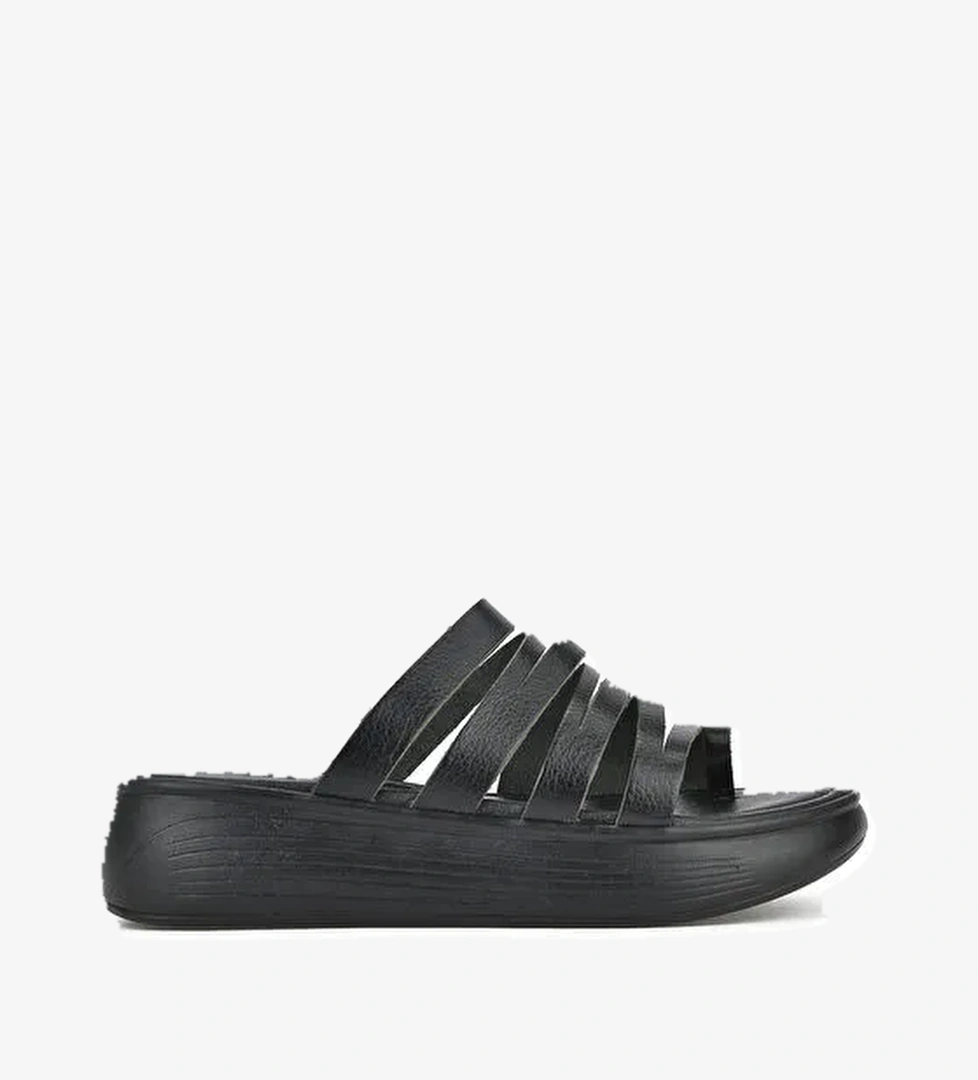 Ziya, Kadın Hakiki Deri Terlik 1411010Z539 Siyah - Görsel 1