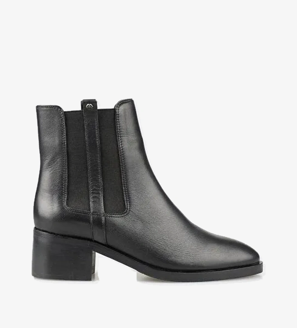 Elle Elle Siyah Deri Kadın Topuklu Bot | Boyner Siyah - 1. görsel