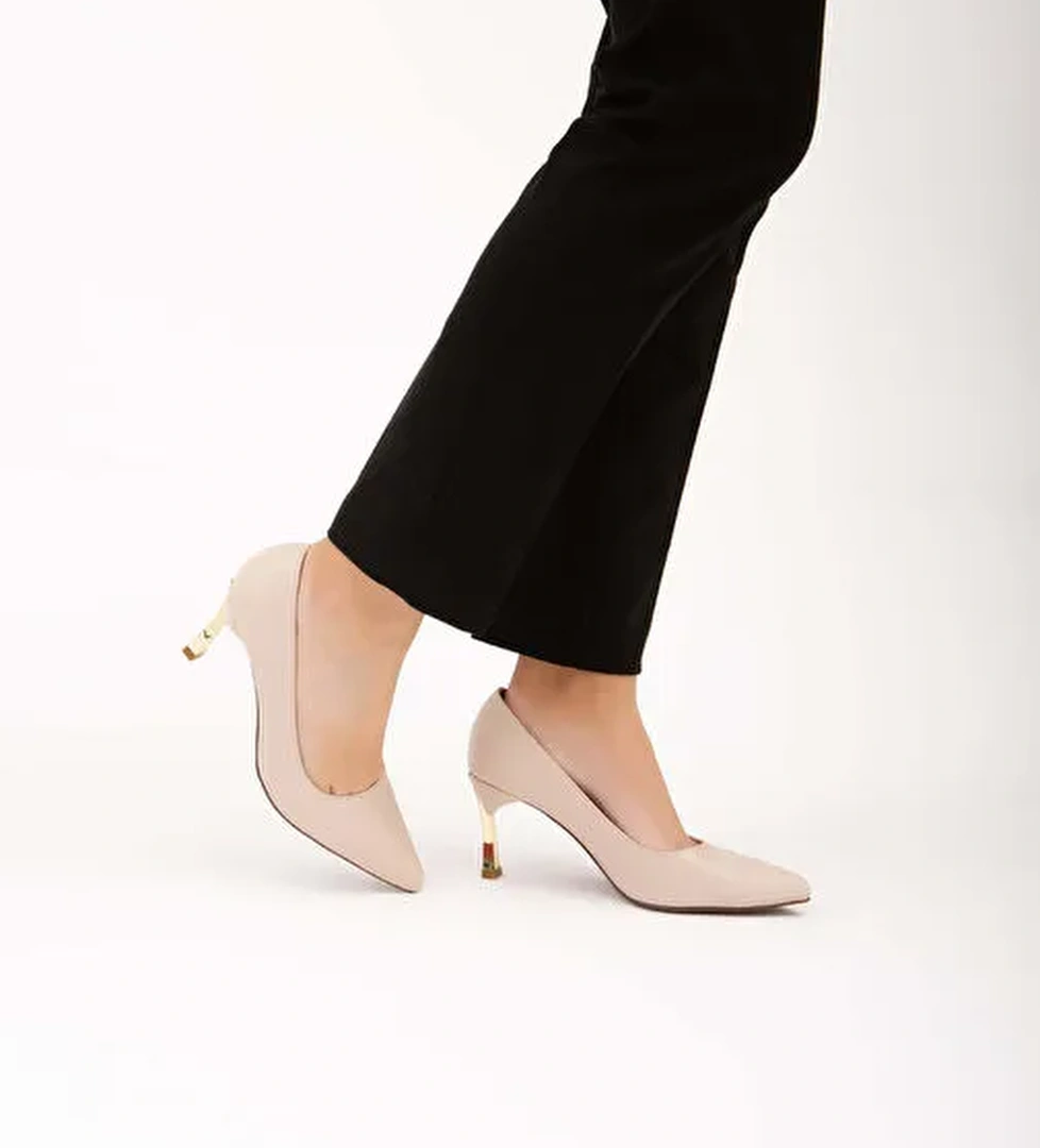 Tamer Tanca Bej Kadın Stiletto 911 225 BN AYK Y22 - Görsel 1