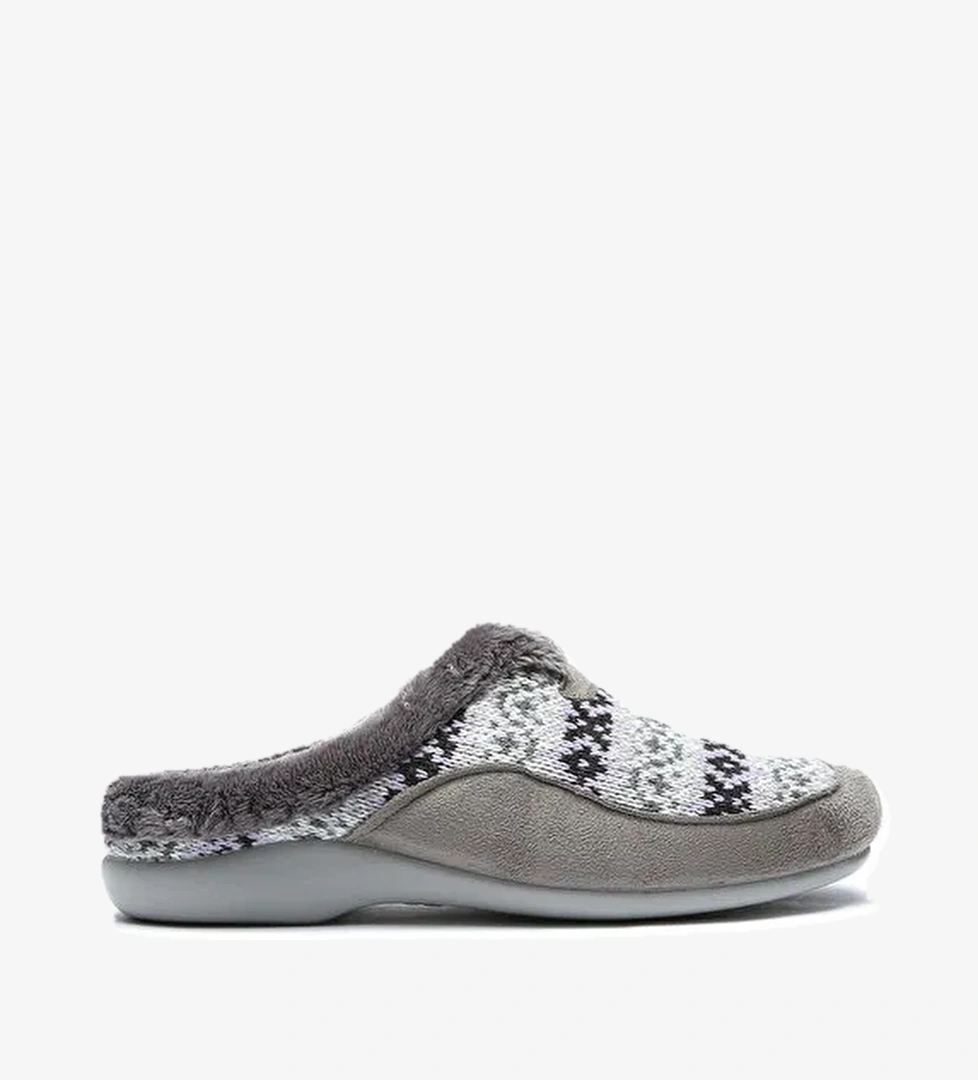 Kifidis Gri-Lila Kadın Ev Terliği 10DIN1TERK00024 - Görsel 1