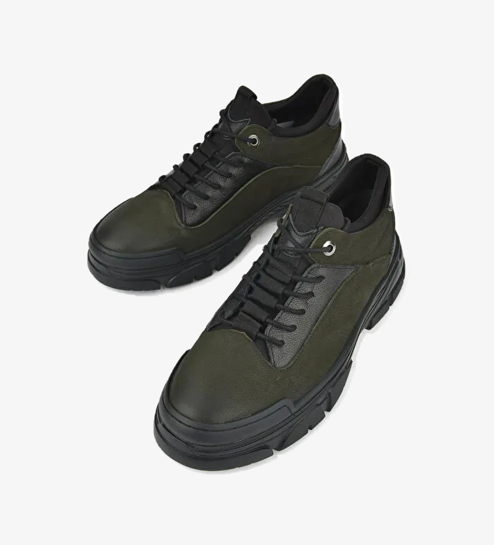 Ziya, Erkek Hakiki Deri Ayakkabı 1431040ZK2309 Haki - Görsel 1