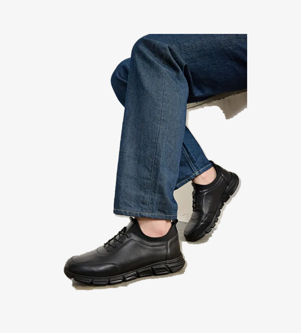 Ziya, Erkek Hakiki Deri Ayakkabı 143745Z3288 Siyah - Görsel 1