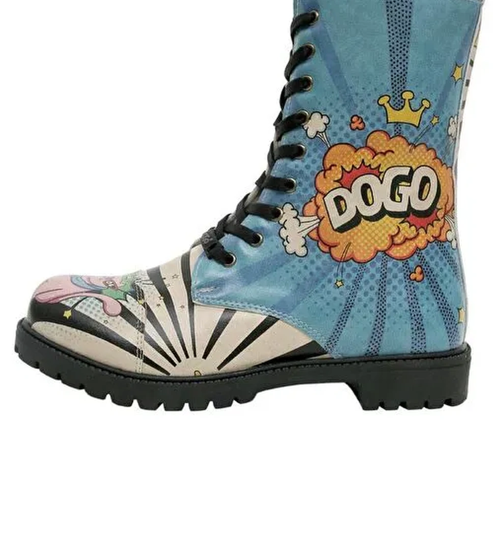 Kadın Vegan Deri Çok Renkli Uzun Bot - Dogo Cool Tasarım - Görsel 1