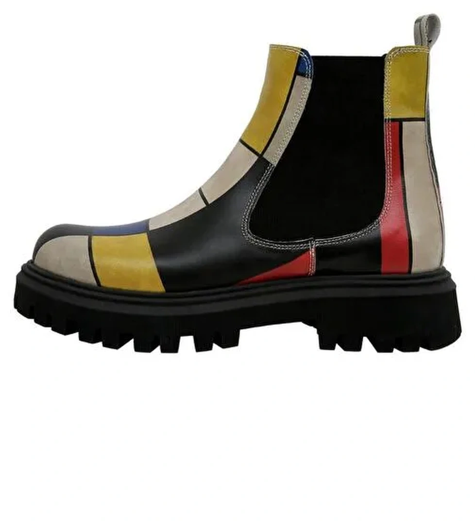 Kadın Vegan Deri Çok Renkli Bilekte Bot - Artist Piet - Composition Tasarım - Görsel 1