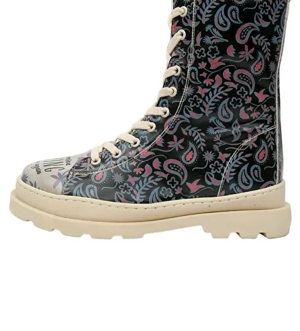 Kadın Vegan Deri Çok Renkli Uzun Bot - Promise You Tasarım - Görsel 1