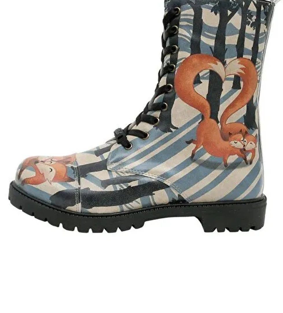 Kadın Vegan Deri Çok Renkli Uzun Bot - Cuddling Season Tasarım - Görsel 1