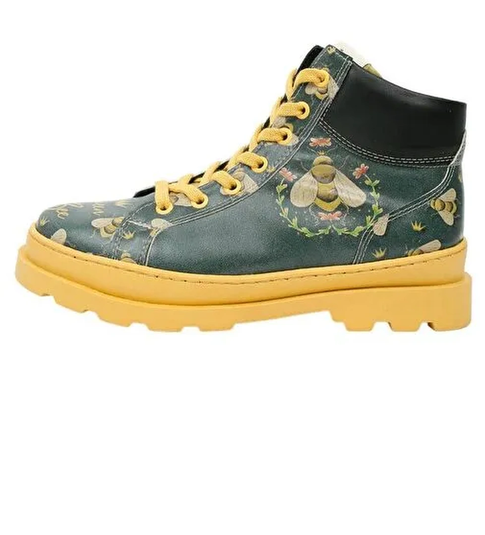 Kadın Vegan Deri Çok Renkli Bilekte Bot - Queen Bee Tasarım - Görsel 1