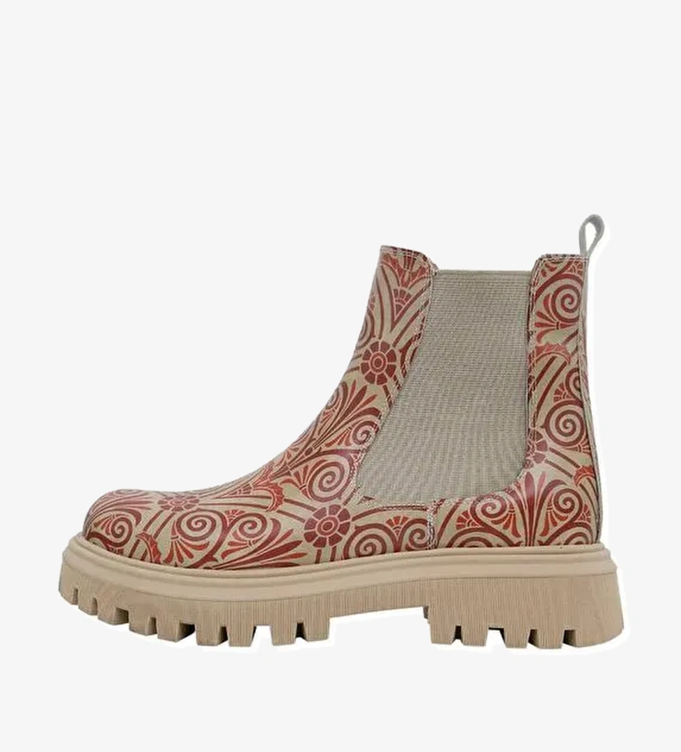 Kadın Vegan Deri Çok Renkli Bilekte Bot - Majestic Gold Tasarım - Görsel 1