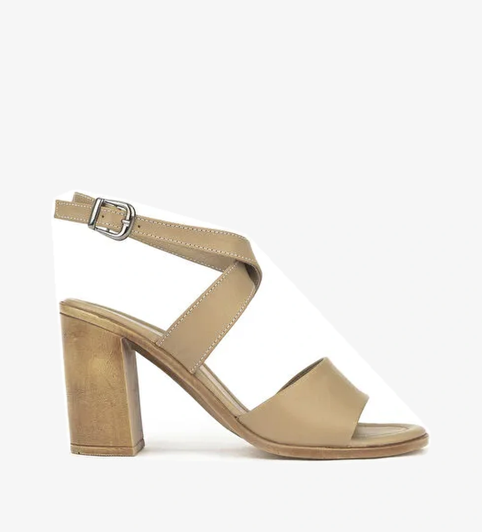 Ziya Bej Kadın Deri Topuklu Sandalet 1411020Z1708_340 - Görsel 1