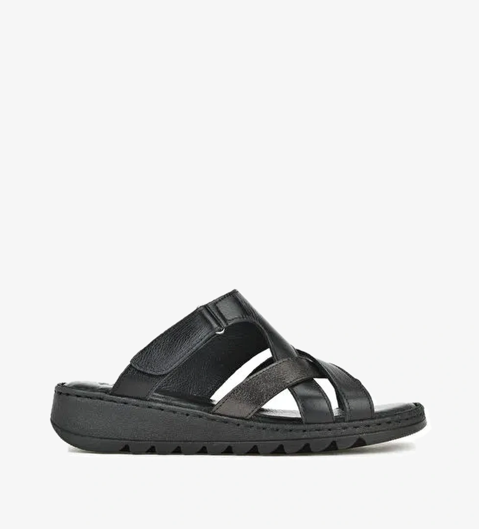 Ziya Siyah Kadın Deri Terlik 1411008Z012_000 - Görsel 1