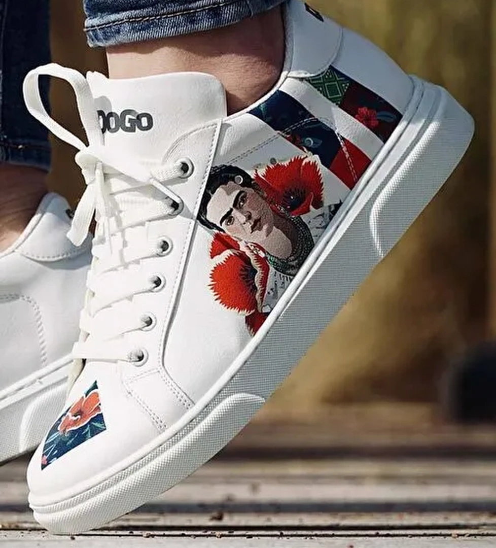 Kadın Vegan Deri Bej Bootie - Real life Tasarım - Görsel 1