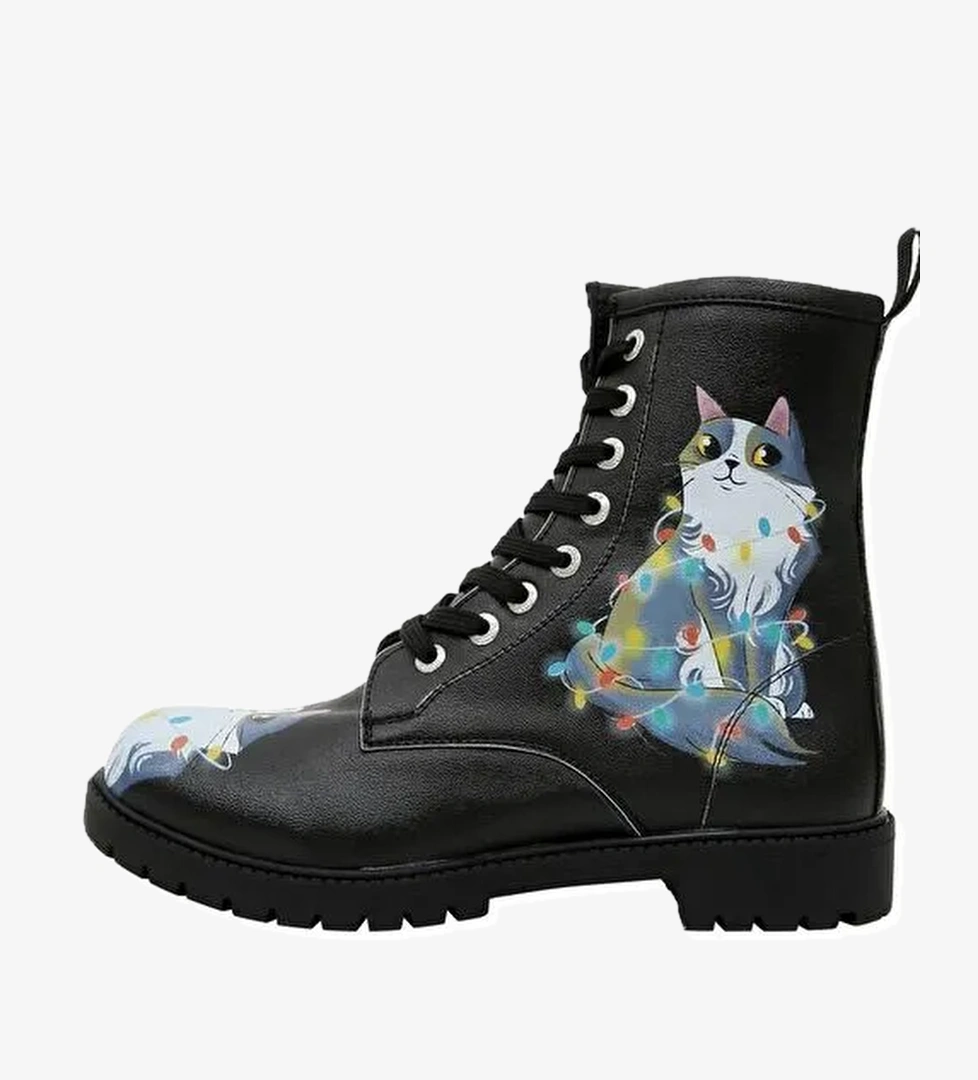 Kadın Vegan Deri Siyah Uzun Bot - Celebrate the Day Tasarım - Görsel 1