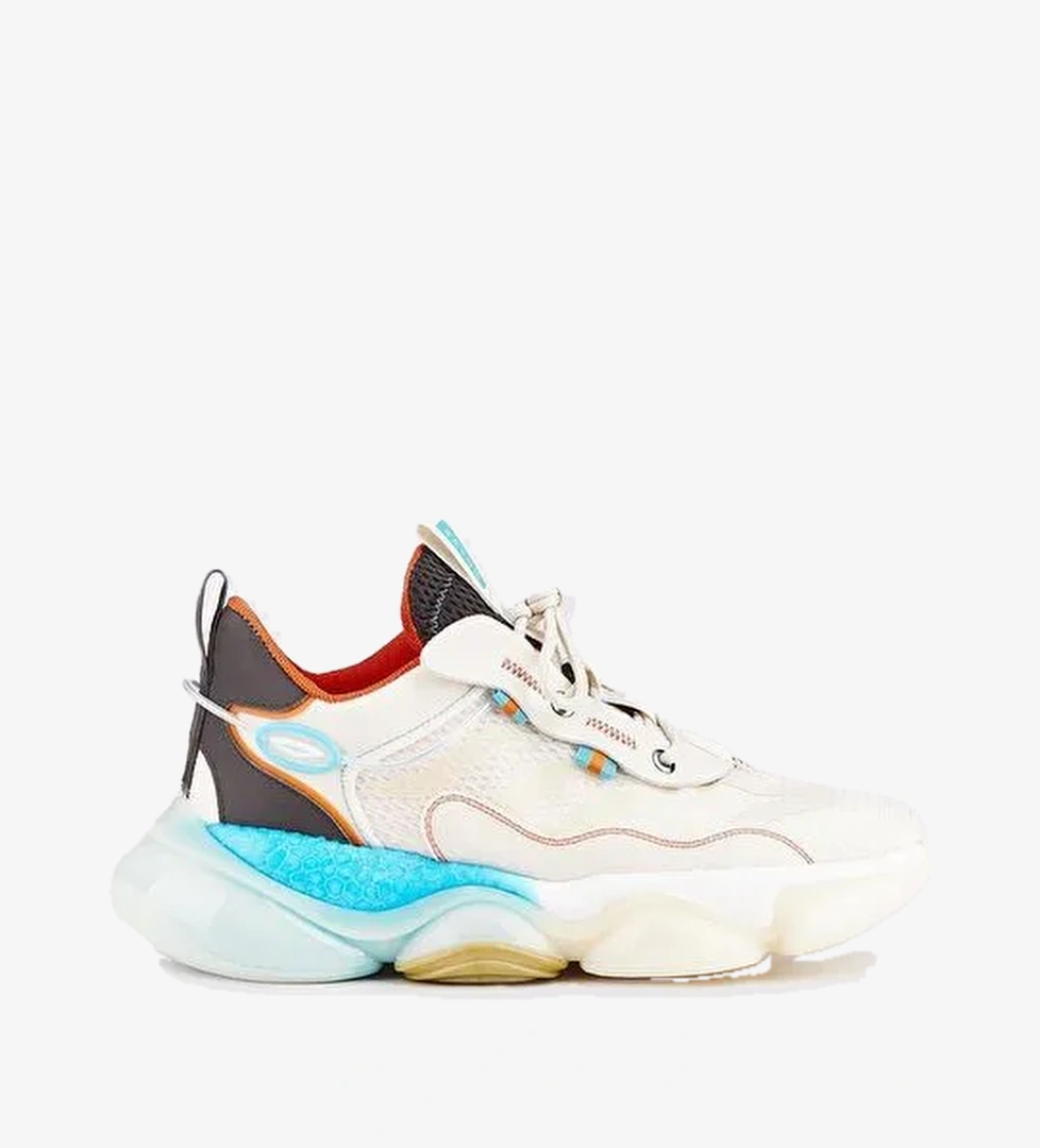 Bej Bağcıklı Erkek Sneaker Spor Ayakkabı - Görsel 1