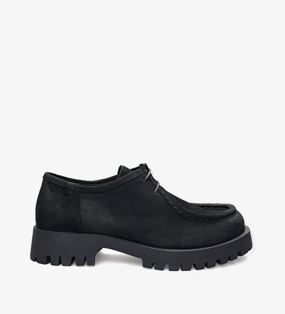 Cabani Ayakkabı Siyah Kadın Nubuk Düz Ayakkabı 123237R - Görsel 1