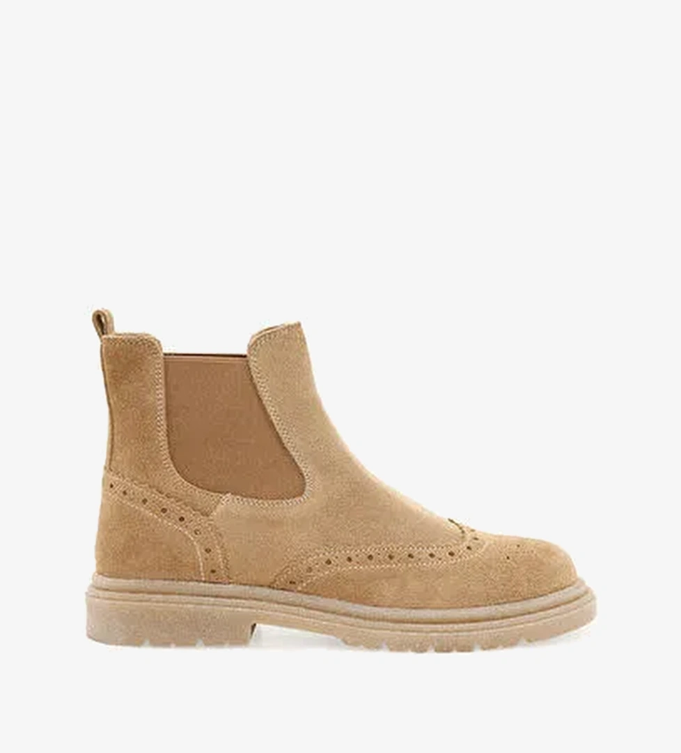 Yargici Haki Kadın Süet Bot 24KKAY4027X - Görsel 1