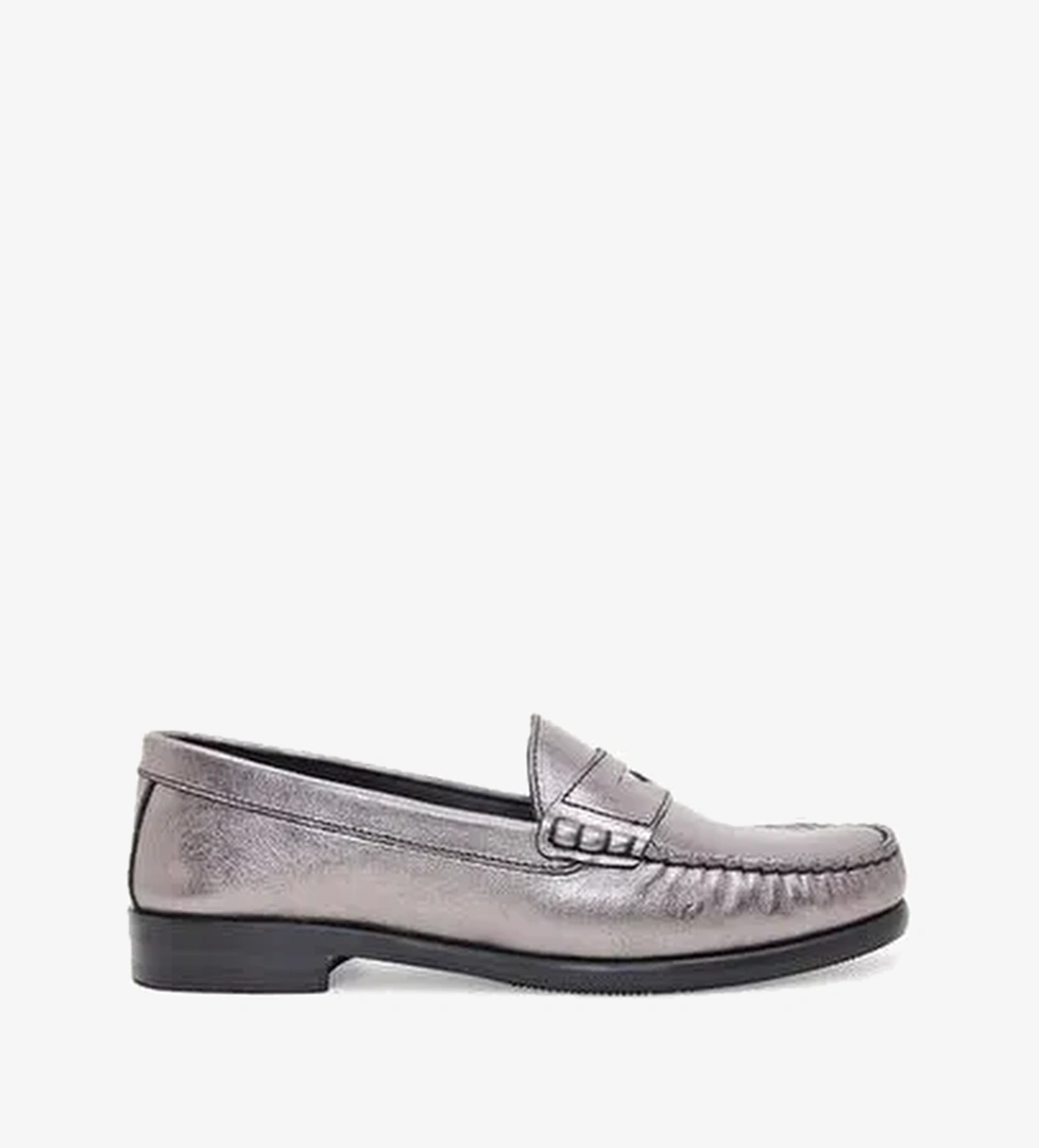 Yargıcı Siyah Kadın Deri Loafer 24KKAY4008X - Görsel 1